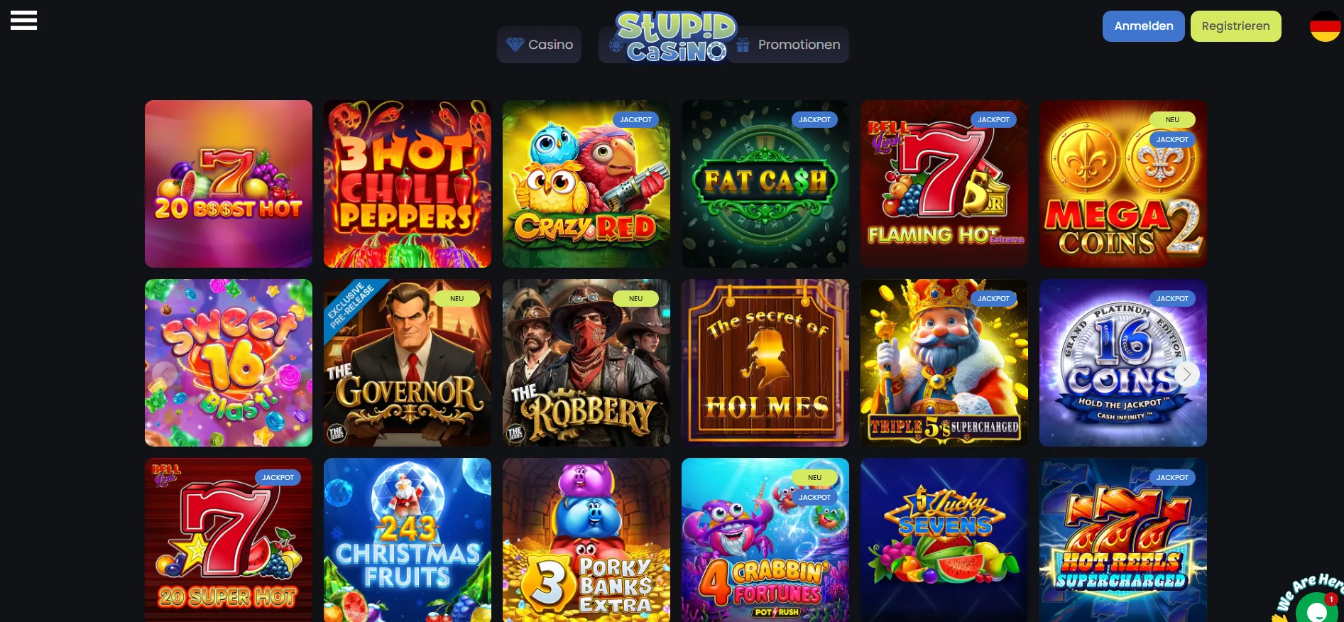 Stupid Casino Spielkatalog